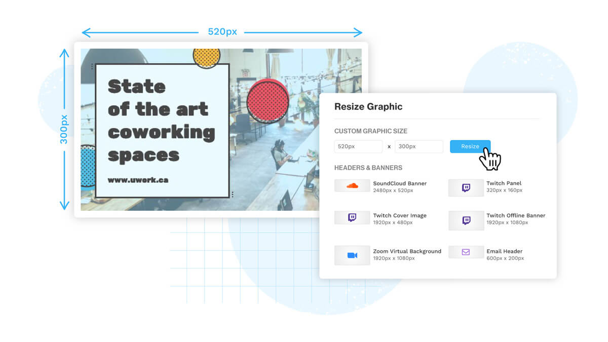 Resize image for custom dimensions