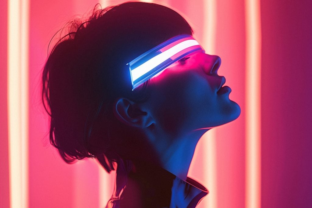 Futuristic neon VR stock photo from Gratisography