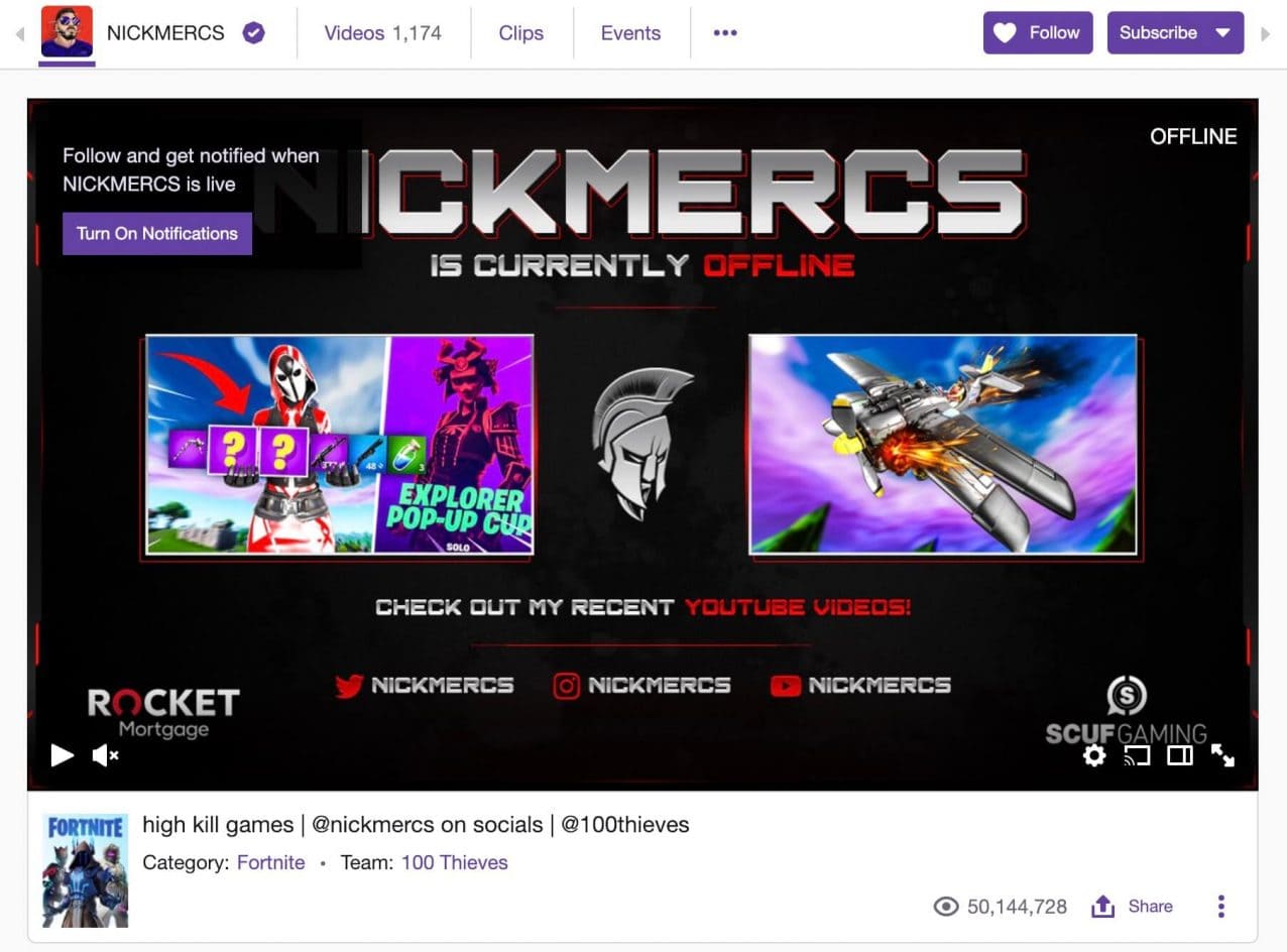 nickmercs twitch offline banner