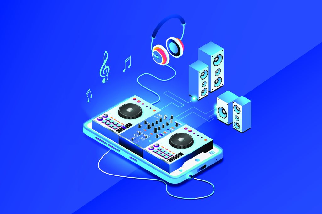 DJ equipment stock illustration from Reshot