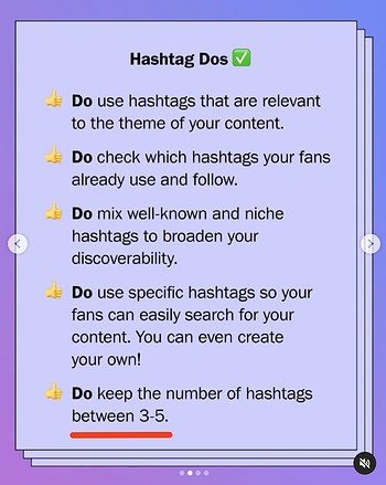 Instagram hashtag tips from Instagram's creators account