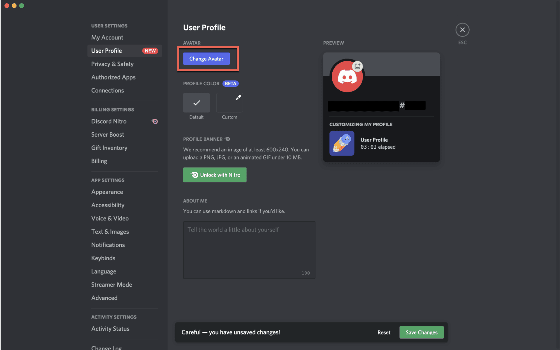 discord user profile example