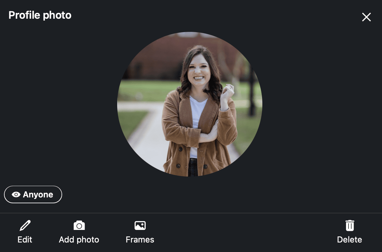 LinkedIn profile image crop