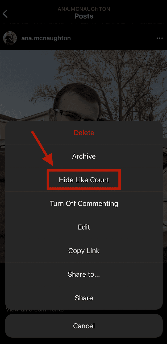 instagram hide like count