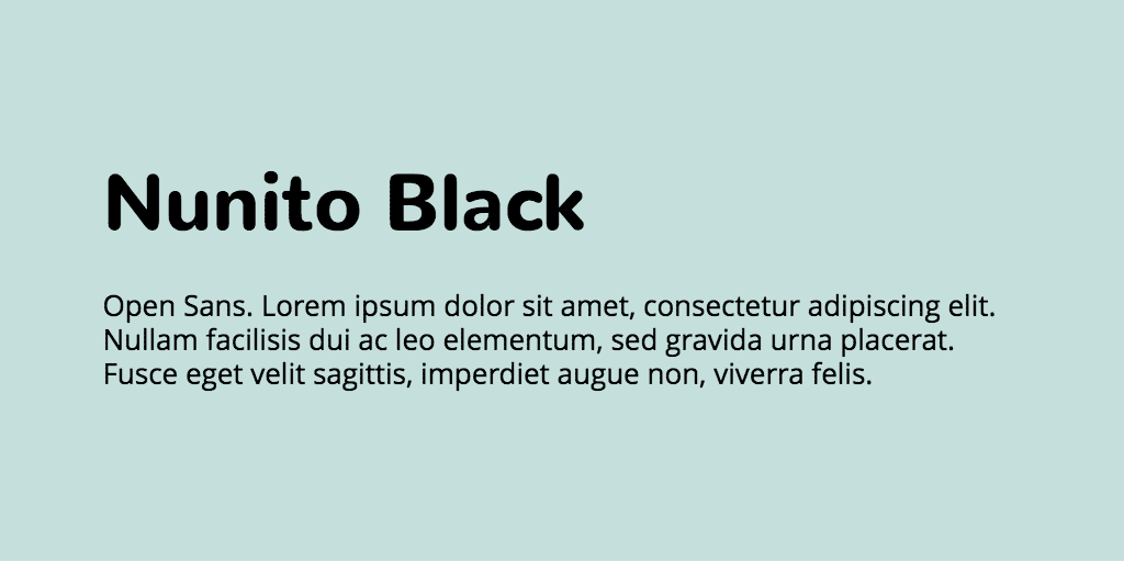 Nunito & Open Sans font combination