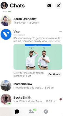 facebook messenger ad size