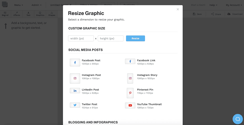 Snappa Resize Tool