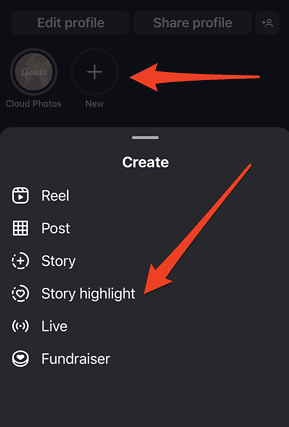 How to create a highlight on Instagram