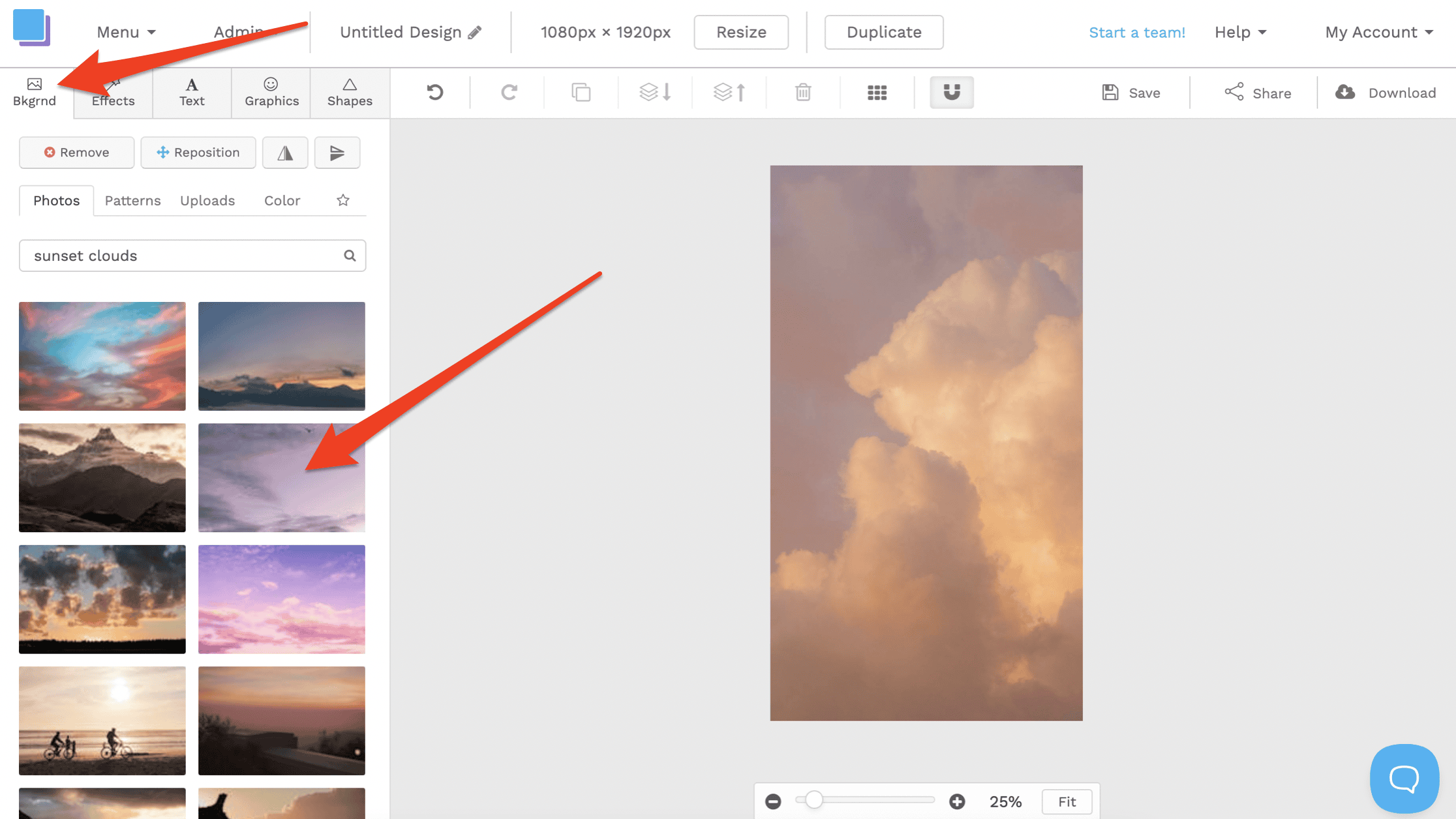 A screenshot showing an instagram highlight cover using free stock photos from Snappa 