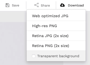 snappa download drop down