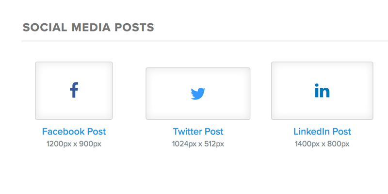 Social media sizes